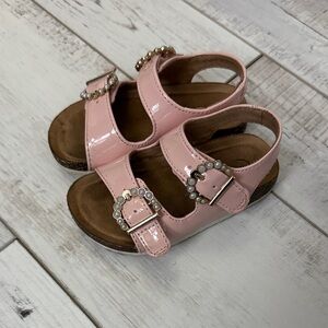Cat & Jack Pink Sandals with Sparkling Buckles